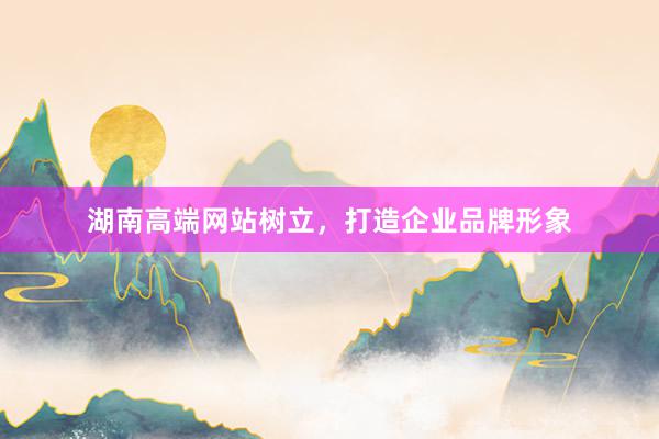 湖南高端网站树立，打造企业品牌形象